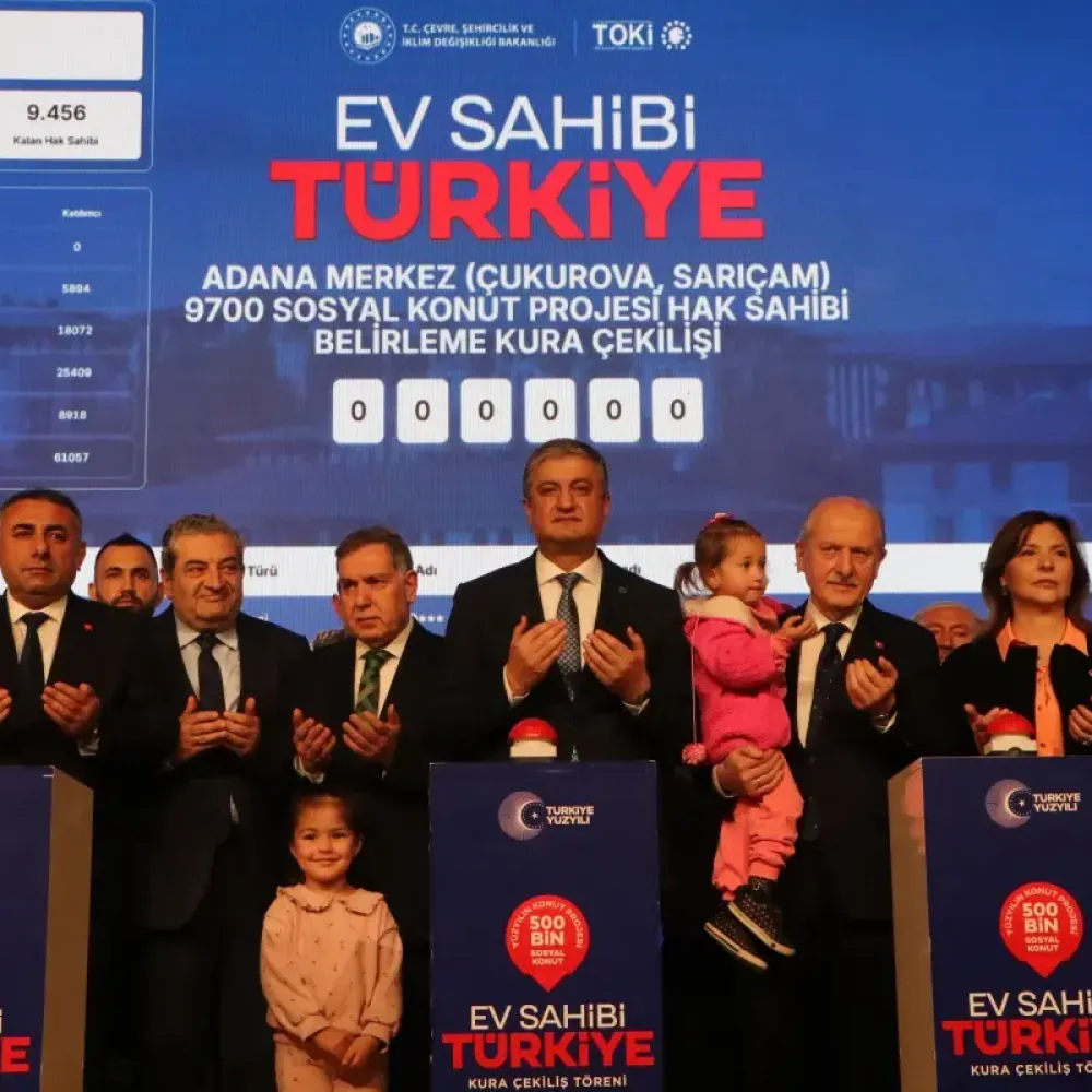 Adana'da 12 bin 400 konut için kura çekimi yapıldı