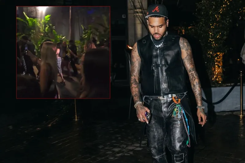 Chris Brown mekandan çıktı, onlarca kadın peşine takıldı! O anlar olay oldu