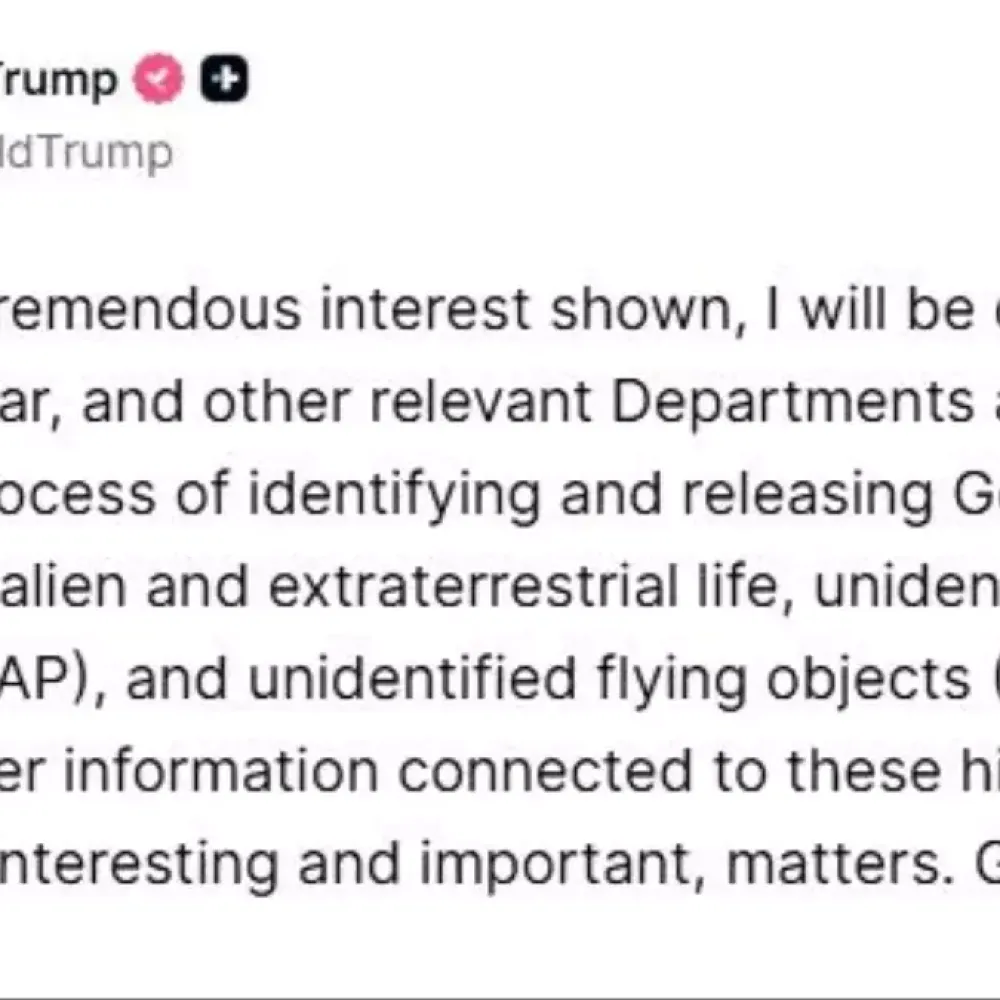 Trump'tan Şok Açıklama: UFO Belgelerini Açıklama Sürecini Başlatıyor