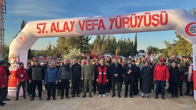 Çanakkale’de 57’nci Alay’a Vefa Yürüyüşü