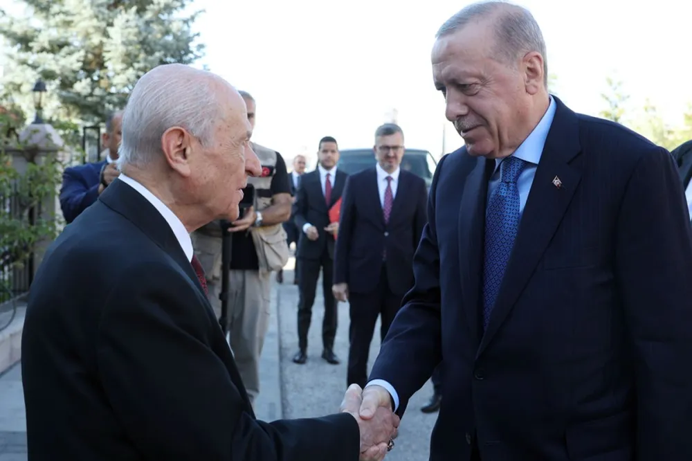 Cumhurbaşkanı Erdoğan ile MHP Genel Başkanı Bahçeli arasındaki görüşme Beştepe