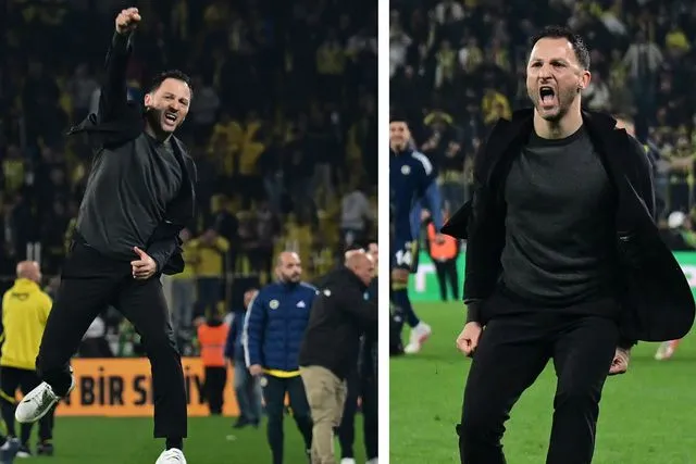 Domenico Tedesco galibiyetin ardından sevinçten çılgına döndü