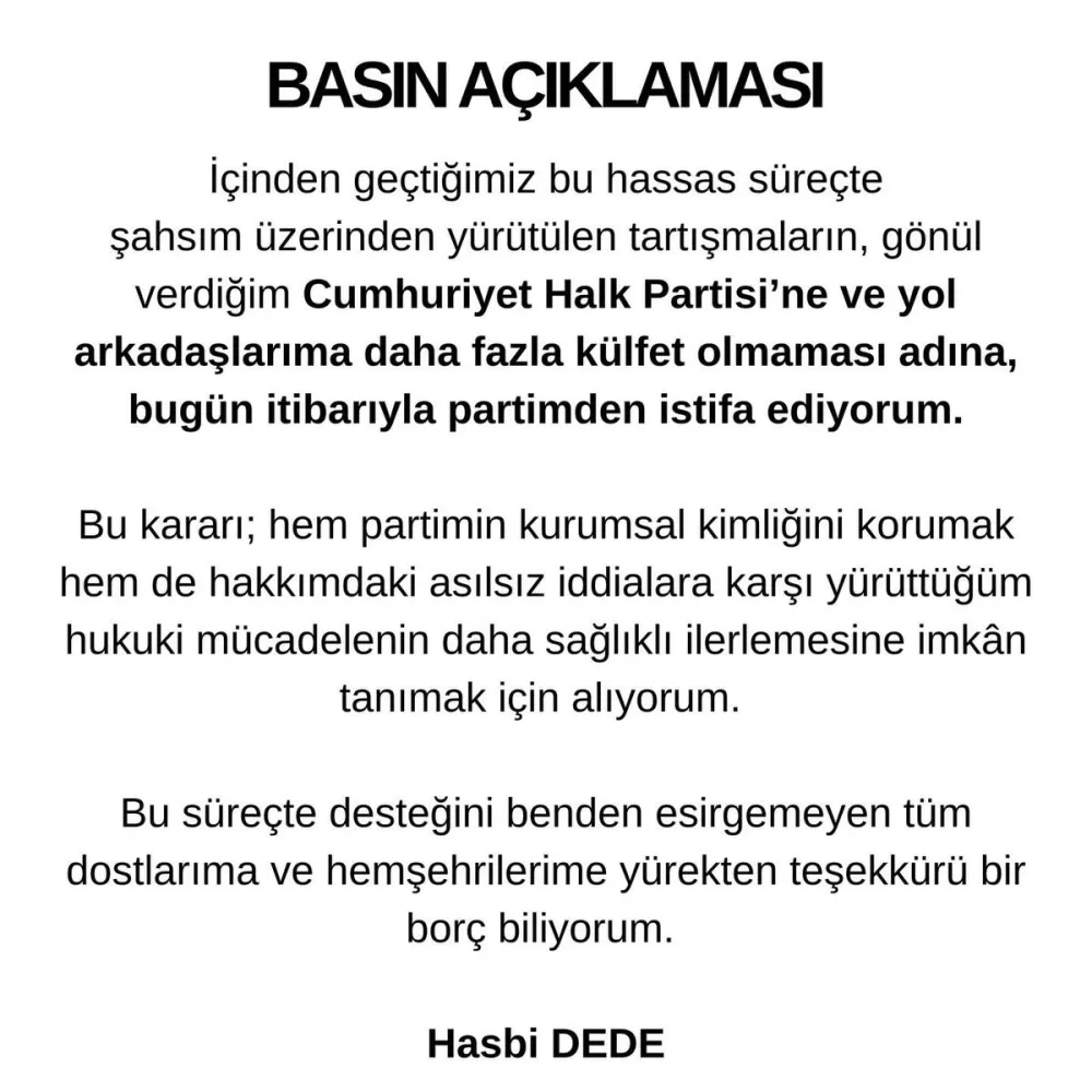 Hasbi Dede CHP