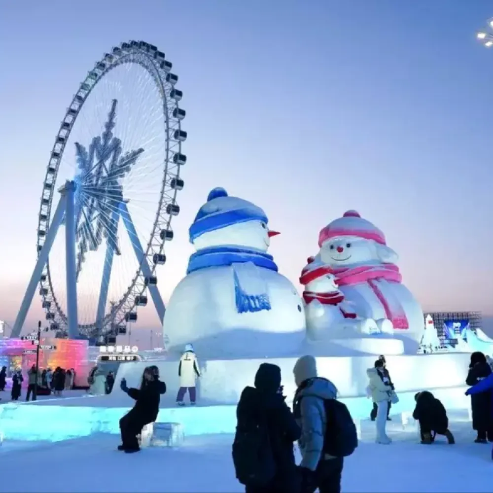 Hava Sıcaklığının Artışıyla Harbin Buz ve Kar Dünyası Erken Kapanıyor