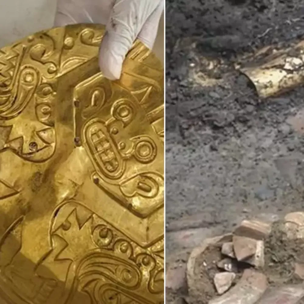 Kazmayı vurdukları mezardan altın fışkırdı