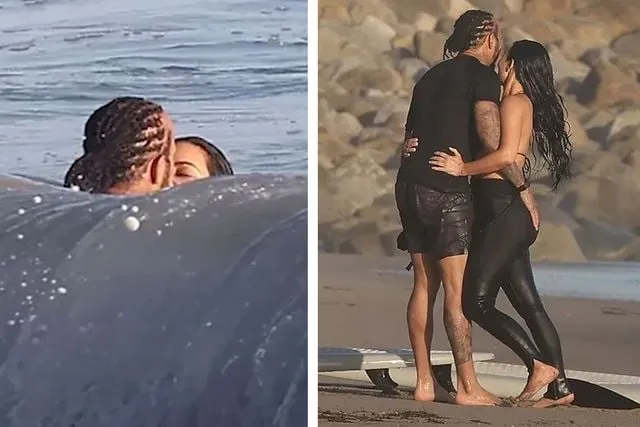 Kim Kardashian ve Lewis Hamilton, sörf yaparken aşk tazeledi