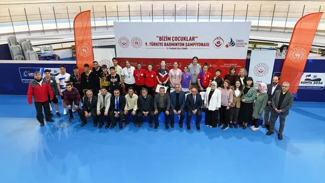 Konya'da "Bizim Çocuklar 9. Türkiye Badminton Şampiyonası" tamamlandı