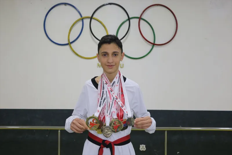 13 yaşındaki milli tekvandocu Adil Haktan