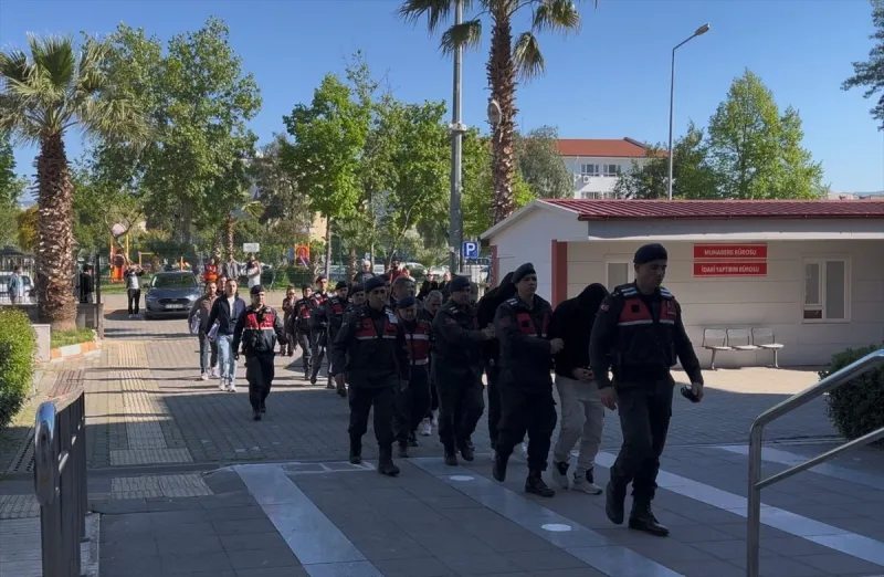 Aydın merkezli yasa dışı bahis operasyonunda yakalanan 9 şüpheli adliyede