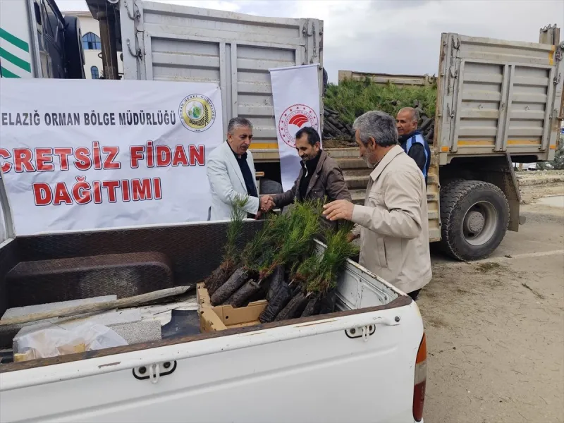 Baskil'de vatandaşlara 20 bin fidan dağıtıldı