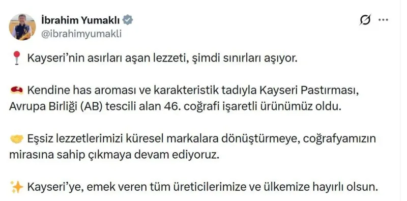 Kayseri Pastırması AB