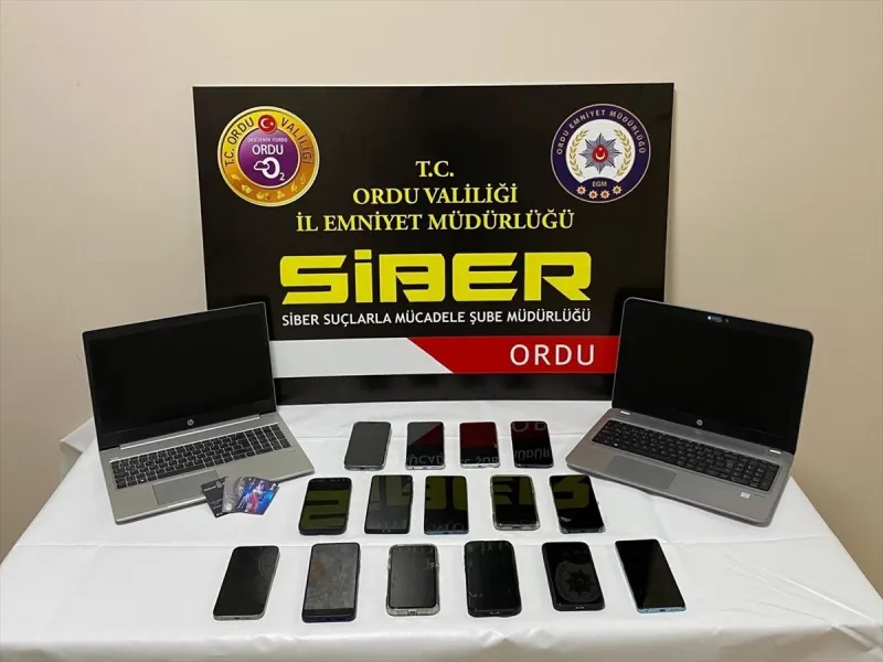 Ordu merkezli dolandırıcılık operasyonunda 8 şüpheli tutuklandı