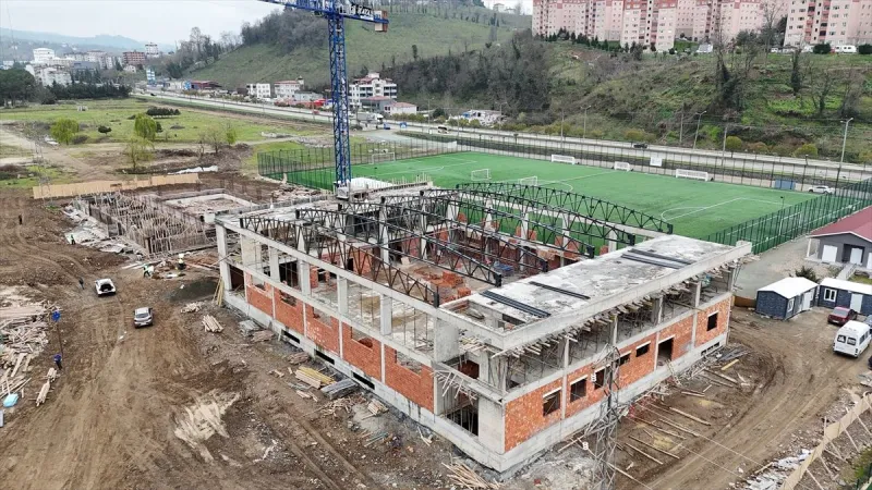 Ordu'da spor kompleksinin inşası devam ediyor