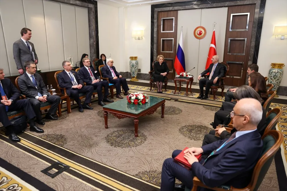 TBMM Başkanı Kurtulmuş, Rusya Federasyon Konseyi Başkanı Matviyenko ile görüştü