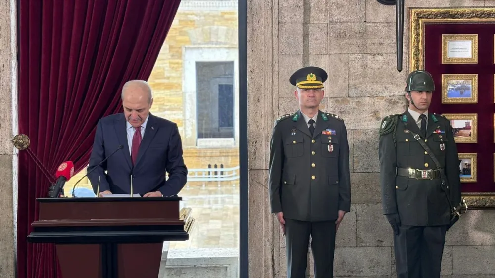 TBMM Başkanı Kurtulmuş ve devlet erkanından Anıtkabir