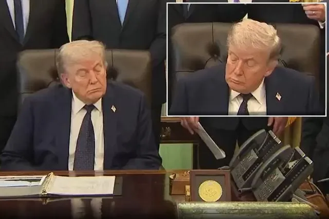 Trump toplantıda uyuyakaldı, alay konusu oldu